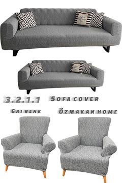 Jakarli koltuk örtüsü takımı ,koltuk kılıfı 3+2+1+1 lasikli,yıkanabılır,likrali