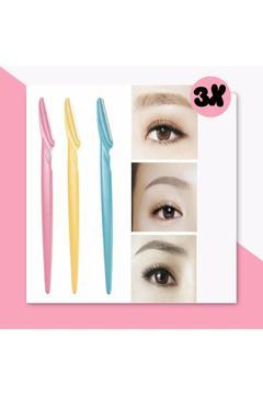 3'lü Set Kaş Usturası Kaş Şekillendirme Bıçağı Yüz Tüy Alma Bıçağı