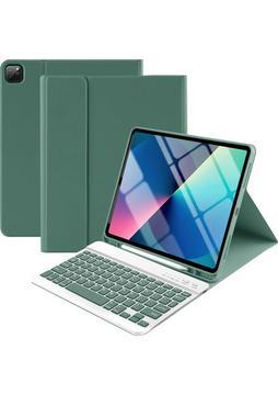 Five-E Apple iPad Pro 11 (2022) 4. Nesil Rgb LED Işıklı Türkçe Karakterli Bluetooth Özellikli Kalemlikli Klavyeli Kılıf A2759 A2761  A2435 A2762