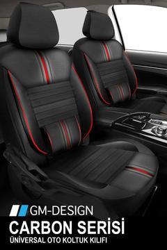 Carbon Kırmızı Lüks Deri Ford Focus 2 Uyumlu Oto Koltuk Kılıfı