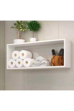Tekli Duvar Rafı Beyaz