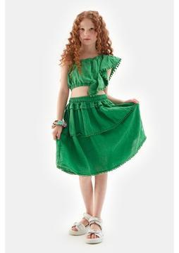 Tyess Kız Çocuk Yeşil Etek 23SS0TJ4307