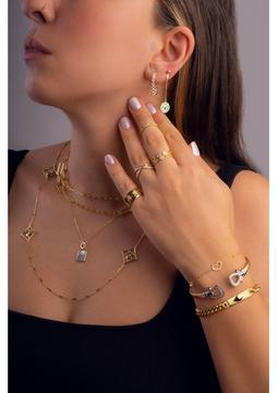 Mistik Göz 18 Ayar Sarı Altın Kaplama Gümüş Uğurlu So Chıc... Baykuş Küpe