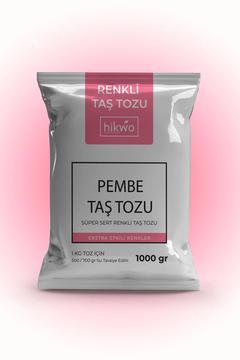 Renkli Taş Tozu - Mumluk Döküm Harcı - Beton Harcı - Pembe 1 KG