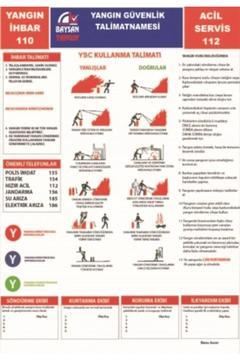 Pvc Dekota Uyarı - Ikaz Levhası Yangın Tüpü Kullanma Talimatı 20x30 Cm