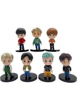 Qixun 7 Parça Bts Pop Up Set, Bts Bebek Modeli Süsler, Bts Mini Figür-6 (Yurt Dışından)