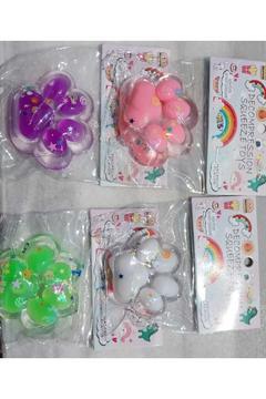 Işıklı Şeffaf Pati Squishy Pullu Yumuşacık 6 cm Pati Sukuşi pembe mor beyaz yeşil y058