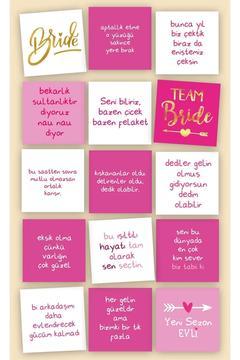 Bekarlığa Veda Partisi Için Motto 15 Adet Eğlenceli Kartlar Brıde To Be