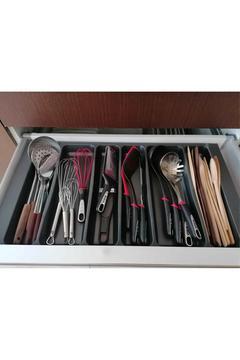 75x49 Cm. 6 Bölmeli Gri Çekmece Içi Düzenleyici Kepçelik (70*40 CM'E KADAR KESİLİR) Ücretsiz Kesim