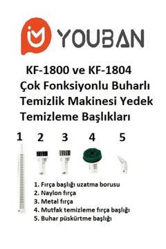 Çok Fonksiyonlu Buharlı Temizleyici Yedek Temizlik Aksesuar Seti KF1804-KF1800