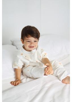 Ninna Kids 0.5 TOG Elephant Love Kısa Kollu Uyku Tulumu | Bebek & Çocuk | Terletmeyen %100 Pamuk