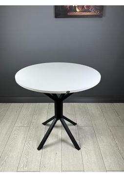 Hey Modüler Mobilya Saray Yuvarlak Mutfak Masası Yemek Masa Balkon Masa Fiskos Masa Metal Siyah Ayak 80 cm