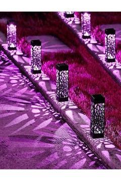 Dekoratif Şeker Pembe Solar Güneş Enerjili Bahçe Aydınlatma Lambası Çim Lambası Yürüyüş Yolu