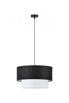 Kumaş Başlık Modern Siyah Beyaz Pasta Avize