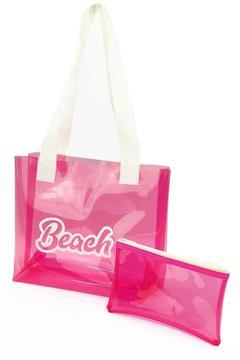 Kadın Plaj Çantası  Şeffaf  Baskılı  Pvc Plaj Omuz Çantası- 40 micron kalın pvc