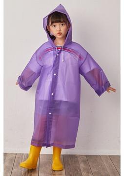 Unisex Çocuk Mor Su Rüzgar Geçirmez Yağmurluk