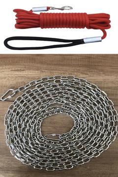 Köpek bağlama zinciri mm 3 metre +1 metre gezdirme bağlama kayışı (80 kg)