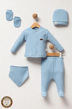 Okyanus Mavisi Sakin Bebek Hastane Çıkış Seti