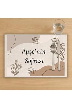 Kişiye Özel Yazılı Modern Amerikan Servis, Tabak Altlığı & Şık Masa Dekoru, Ev Hediyesi, 2 Adet