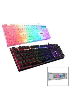 EVEREST KB-24 GÖKKUŞAĞI IŞIKLI USB KABLOLU OYUNCU KLAVYE 155CM KABLO (5267)