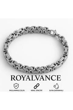 Erkek Paslanmaz Çelik Kral Zincir Bileklik - 21 cm