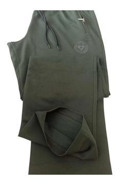 Eşofman Altı Pamuklu Likralı Haki Yeşil Ince Yazlık 3 Cepli Fermuarlı Bol Kesim Regular Kalıp Yea1-2