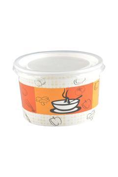 Kapaklı Karton Çorba Kasesi 16 oz 25 adet