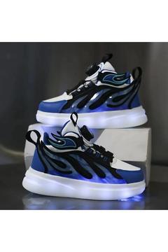 Şık ve Havalı LED Işıklı USB Şarj Edilebilir Renk Değiştiren Işıklı Ayakkabılar Spor ve Rahat