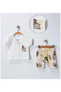 Bebek Araç Baskılı Şık Aylık Alt Üst Takım