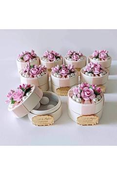 Nikah Şekeri 4 Parça İncili Mukavva Silindir Kutu Nks-249 - 50 Adet