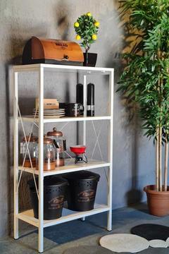 Stally 4'lü Mutfak Rafı Beyaz Ayak-beyaz