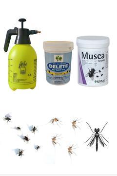 Tüm Uçan Sinek Sivrisinek Tatatcık Yakağan Ivez Vs/ 2'li.set Musca 100 gr Granül/delete 100gr