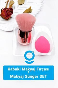 Kabuki Makyaj Fırçası & Makyaj Sünger SET - Daubigny Pudra, Allık, Toz Fırçası & Makyaj Sünger Seti