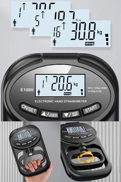 💪 Dijital El Dinamometresi Kavrama Gücü Test Cihazı | USB Şarjlı, LCD Ekranlı, 120 KG Ölçüm Cihazı