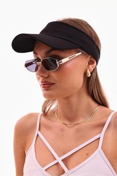 Uv Koruyuculu Unisex Siperlikli Siyah Tenisci Vizör Şapka