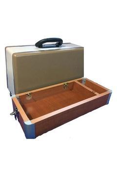 Ev Tipi Aile Dikiş Makinası Ahşap Deri Kaplamalı Taşıma Çantası