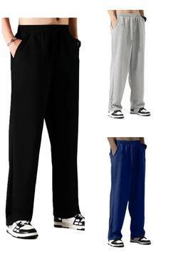 Erkek 3'lü Düz Paça Eşofman Altı