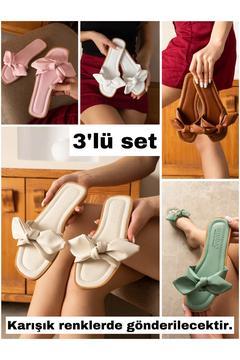 3'lü Paket - Yazlık Kadın Terliği - Terliği