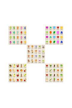 Ahşap Yapboz Zeka Kartları Eşleştirme Oyunu Hafıza Kartı Puzzle 5Li SET TÜRKÇE İNGİLİZCE eticset1005