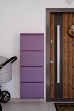 4'lü Metal Ayakkabılık - Mor