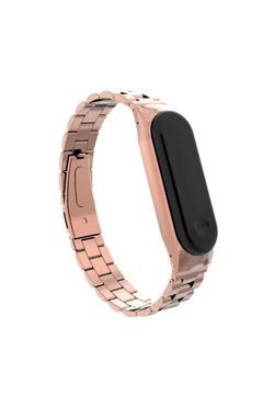 Xiaomi Mi Band 5 Kordon Metal Katlamalı Klipsli 16 Kademeli (Uyumlu)