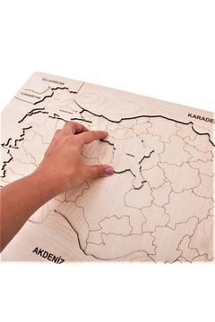 Eğitici Ahşap Doğal Büyük Türkiye Haritası Montessorie Bul Tak Hafıza Geliştirici Puzzle