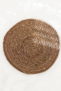 Doğal Hasır Örme Supla El Yapımı Yuvarlak Amerikan Servis 1'lı Set
