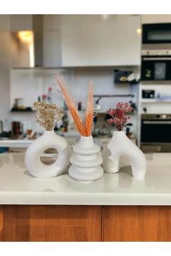 Bohem 3 Adet( Üçlü ) Vazo Set İskandinav Tarzı Vazolar