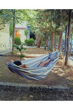 Kumaş Hamak, Bez Hamak, Tekne Hamağı, Sağlam Hamak, Geniş Hamak Gri Bej XL Hamak