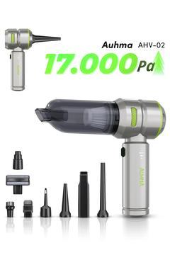 Ahv-02 Kablosuz Araç Içi Süpürge Yeşil | 17000pa Güçlü Vakum | Fırçasız Motor | Üfleme & Vakum