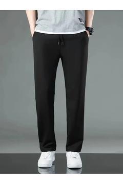erkek rahat kalıp siyah düz paça eşofman altı