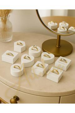 Dekoratif Yüzük Takı Standı 8 parça Set