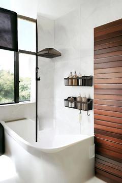 Yapışkanlı  2'li Banyo Sepeti ve Banyo Rafı Düzenleyici Şampuanlık, Duşakabin Rafı