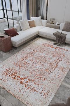 Kaymaz Taban Dijital Baskı Halı - Farmhouse Desenli